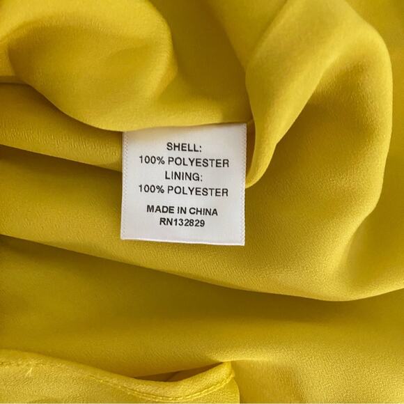 Revolve Lovers + Friends Karen One Shoulder Yellow Satin Bow Mini Dress Medium - Picture 10 of 11